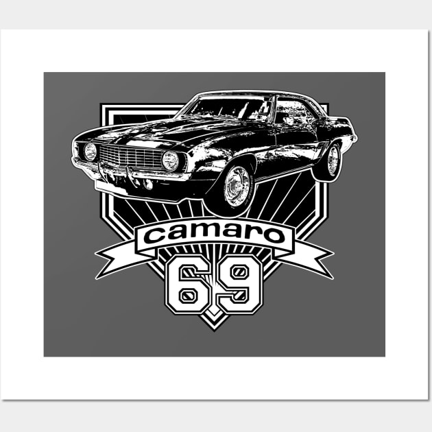 1969 Camaro Wall Art by CoolCarVideos